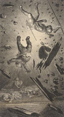 Plate XIII from Life and Adventures of the Knight Don Quixote de la Mancha, 1780. Creator: Daniel Berger