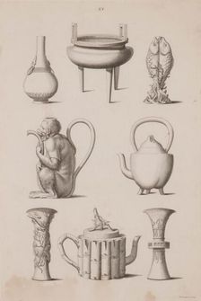 Plate XV, Designs of Buildings, Furniture, Clothes, Machinery, and Implements of the Chinese, 1757. Creator: William Chambers