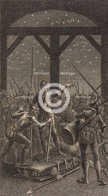 Plate XV from Life and Adventures of the Knight Don Quixote de la Mancha, 1780. Creator: Daniel Berger.