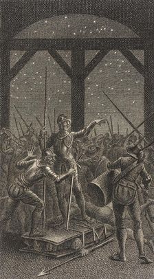 Plate XV from Life and Adventures of the Knight Don Quixote de la Mancha, 1780. Creator: Daniel Berger