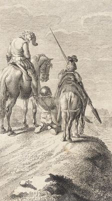 Plate XVI from Life and Adventures of the Knight Don Quixote de la Mancha, 1780. Creator: Daniel Berger