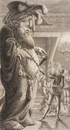 Plate XXII from Life and Adventures of the Knight Don Quixote de la Mancha, 1780. Creator: Daniel Berger