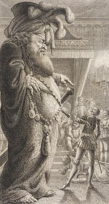 Plate XXII from Life and Adventures of the Knight Don Quixote de la Mancha, 1780. Creator: Daniel Berger