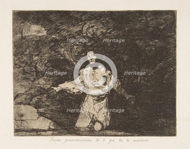 Plate1 from 'The Disasters of War' (Los Desastres de la Guerra): Sad ..., ca. 1815 (published 1863). Creator: Francisco Goya.