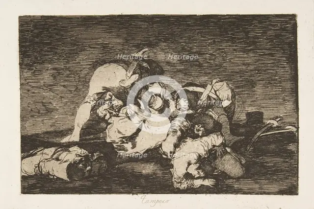 Plate10 from 'The Disasters of War' (Los Desastres de la Guerra): 'Nor [d..., 1810 (published 1863). Creator: Francisco Goya.