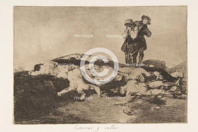 Plate18 from 'The Disasters of War' (Los Desastres de la Guerra): 'Bury..., 1810-20, published 1863. Creator: Francisco Goya.