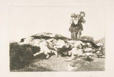 Plate18 from The Disasters of War (Los Desastres de la Guerra): Bury them and keep quie..., 1810. Creator: Francisco Goya