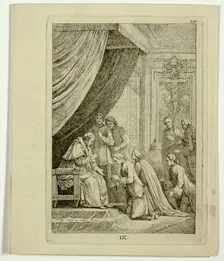Plates 9-11, from Nella Venuta, 1764. Creator: Franz Edmund Weirotter