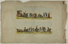 Plates One and Two, from L'Ouverture de la Campagne des Ultras contre la XIXe siecle, n.d. Creator: Unknown