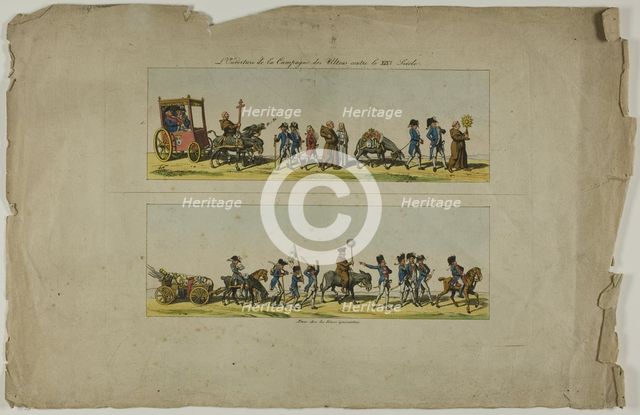 Plates One and Two, from L'Ouverture de la Campagne des Ultras contre la XIXe siecle, n.d. Creator: Unknown.