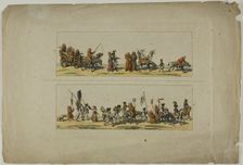 Plates Three and Four, from L'Ouverture de la Campagne des Ultras contre la XIXe siecle, n.d. Creator: Unknown
