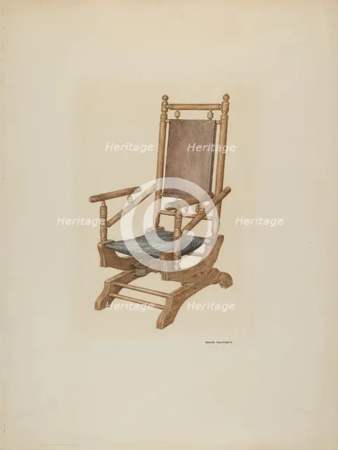 Platform Rocker, c. 1940. Creator: Ursula Lauderdale.