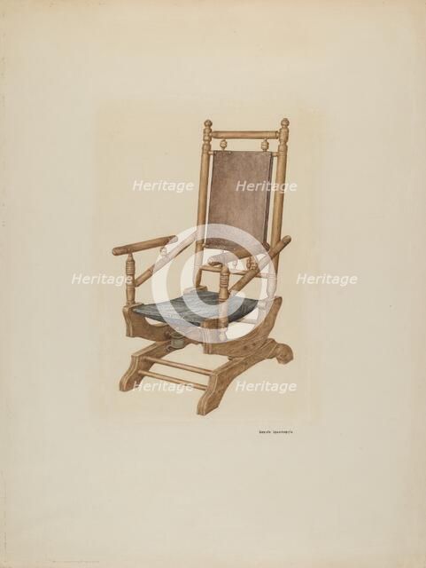 Platform Rocker, c. 1940. Creator: Ursula Lauderdale.