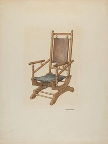 Platform Rocker, c. 1940. Creator: Ursula Lauderdale