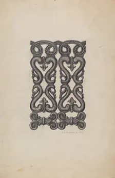 Platform Railing, 1939. Creator: Austin L. Davison