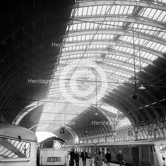 Platforms 4 and 5, Paddington Station, London, 1960-1972. Artist: John Gay