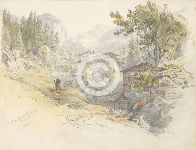 Plattenschmidt near Teufers, 1876. Creator: Karoly Lajos Libay.