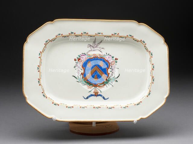 Platter, Worcester, c. 1780. Creator: Royal Worcester.
