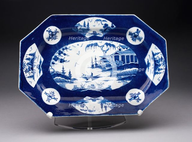 Platter, Bow, 1755/65. Creator: Bow Porcelain Factory.