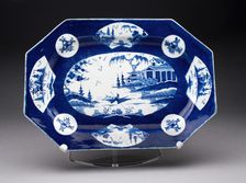 Platter, Bow, 1755/65. Creator: Bow Porcelain Factory