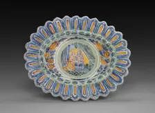 Platter, c. 1650-1680. Creator: Nevers Factory (French)