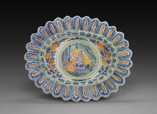 Platter, c. 1650-1680. Creator: Nevers Factory (French)