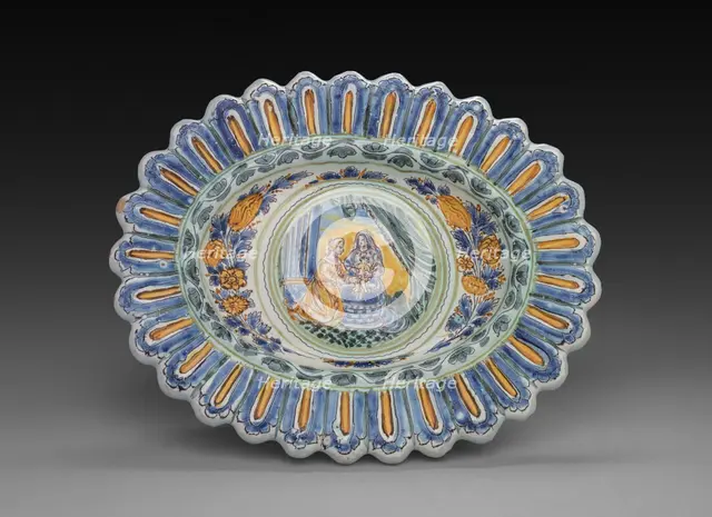 Platter, c. 1650-1680. Creator: Nevers Factory (French).