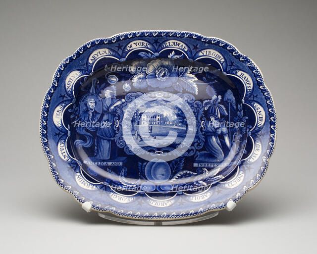 Platter, c. 1826. Creator: James and Ralph Clews.