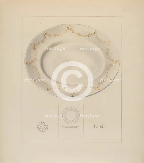 Platter, c. 1937. Creator: Joseph Sudek.