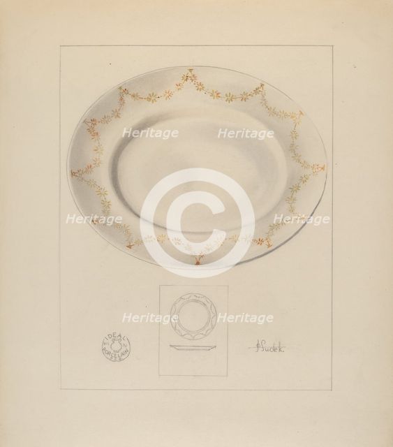 Platter, c. 1937. Creator: Joseph Sudek.