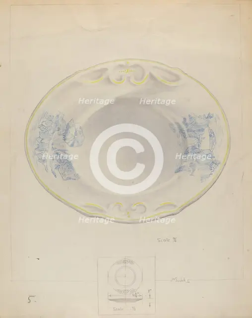 Platter, c. 1937. Creator: Joseph Sudek.