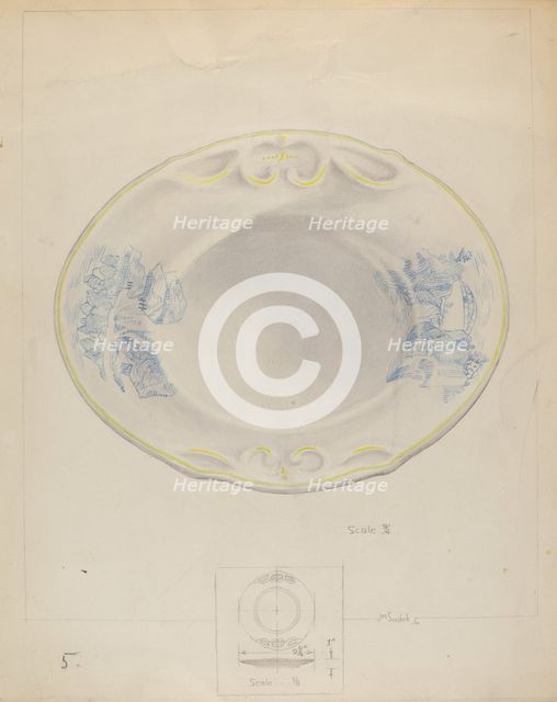 Platter, c. 1937. Creator: Joseph Sudek.