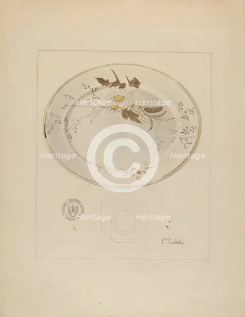 Platter, c. 1937. Creator: Joseph Sudek.
