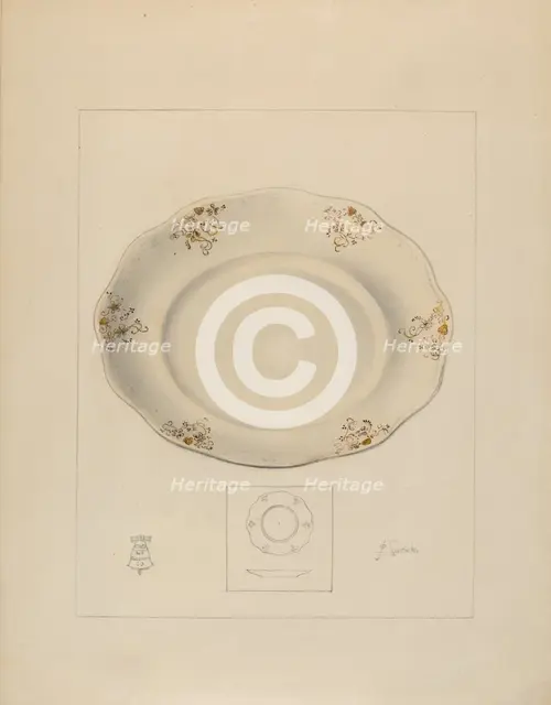 Platter, c. 1937. Creator: Joseph Sudek.