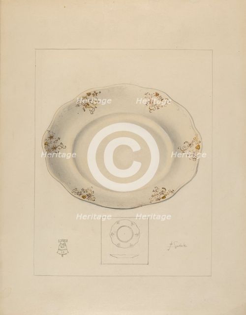 Platter, c. 1937. Creator: Joseph Sudek.
