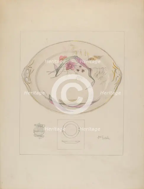 Platter, c. 1937. Creator: Joseph Sudek.