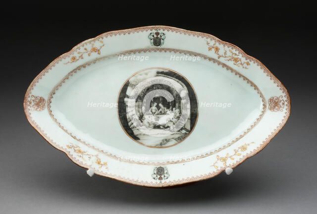Platter, Jingdezhen, 1750/60. Creator: Jingdezhen Porcelain.