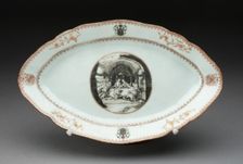 Platter, Jingdezhen, 1750/60. Creator: Jingdezhen Porcelain