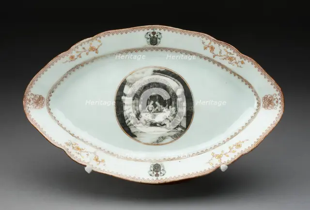 Platter, Jingdezhen, 1750/60. Creator: Jingdezhen Porcelain.