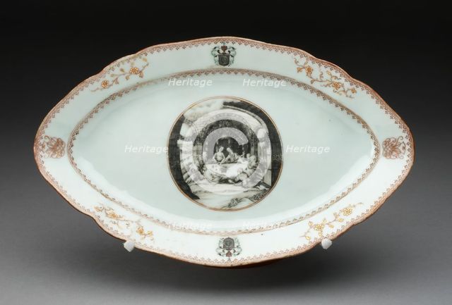 Platter, Jingdezhen, 1750/60. Creator: Jingdezhen Porcelain.