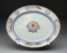 Platter, Jingdezhen, 1785/1800. Creator: Jingdezhen Porcelain