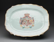Platter, Jingdezhen, c. 1750. Creator: Jingdezhen Porcelain