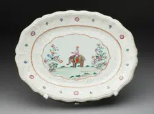 Platter, Jingdezhen, c. 1800. Creator: Jingdezhen Porcelain