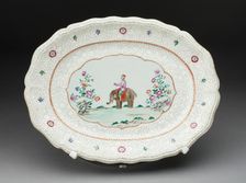 Platter, Jingdezhen, c. 1800. Creator: Jingdezhen Porcelain