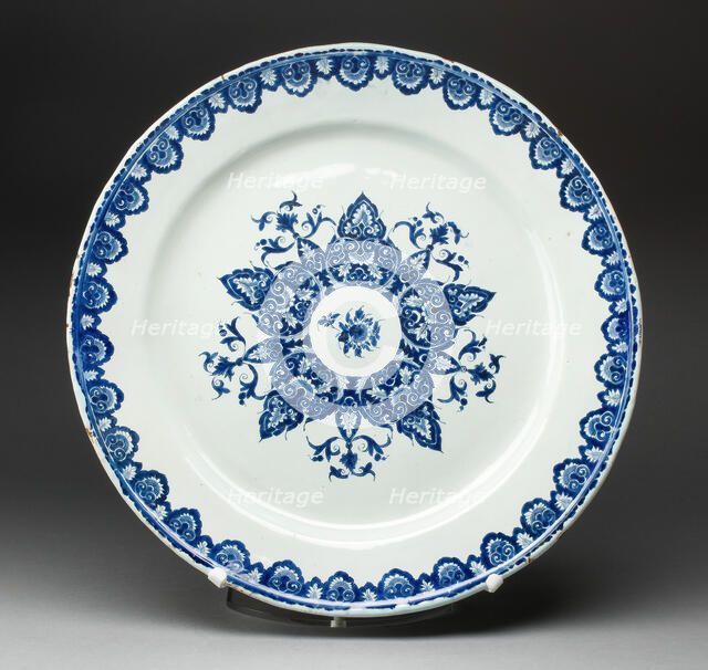 Platter, Rouen, c. 1700/20. Creator: Unknown.