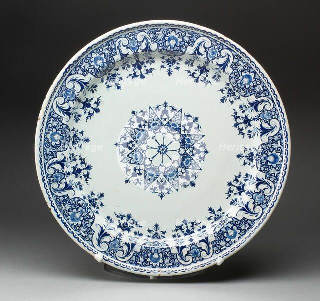Platter, Rouen, c. 1700/20. Creator: Unknown.