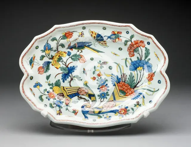 Platter, Rouen, c. 1760. Creator: Unknown.