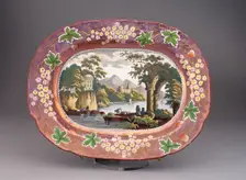 Platter, Staffordshire, 1820/30. Creator: Staffordshire Potteries