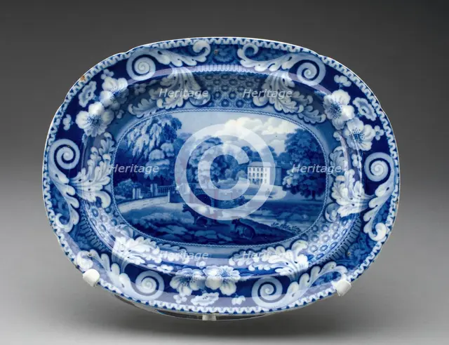 Platter, Staffordshire, Mid 19th century. Creator: Staffordshire Potteries.
