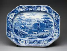 Platter, Staffordshire, Mid 19th century. Creator: Staffordshire Potteries